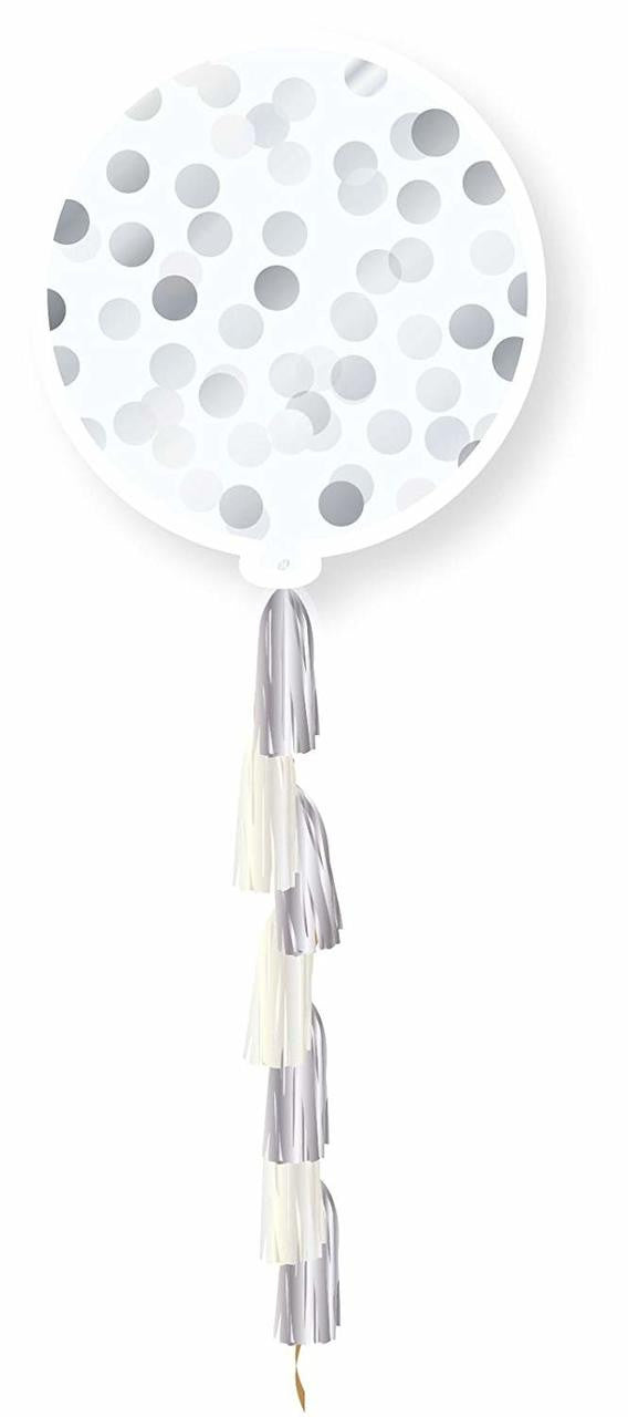 silver white tassel