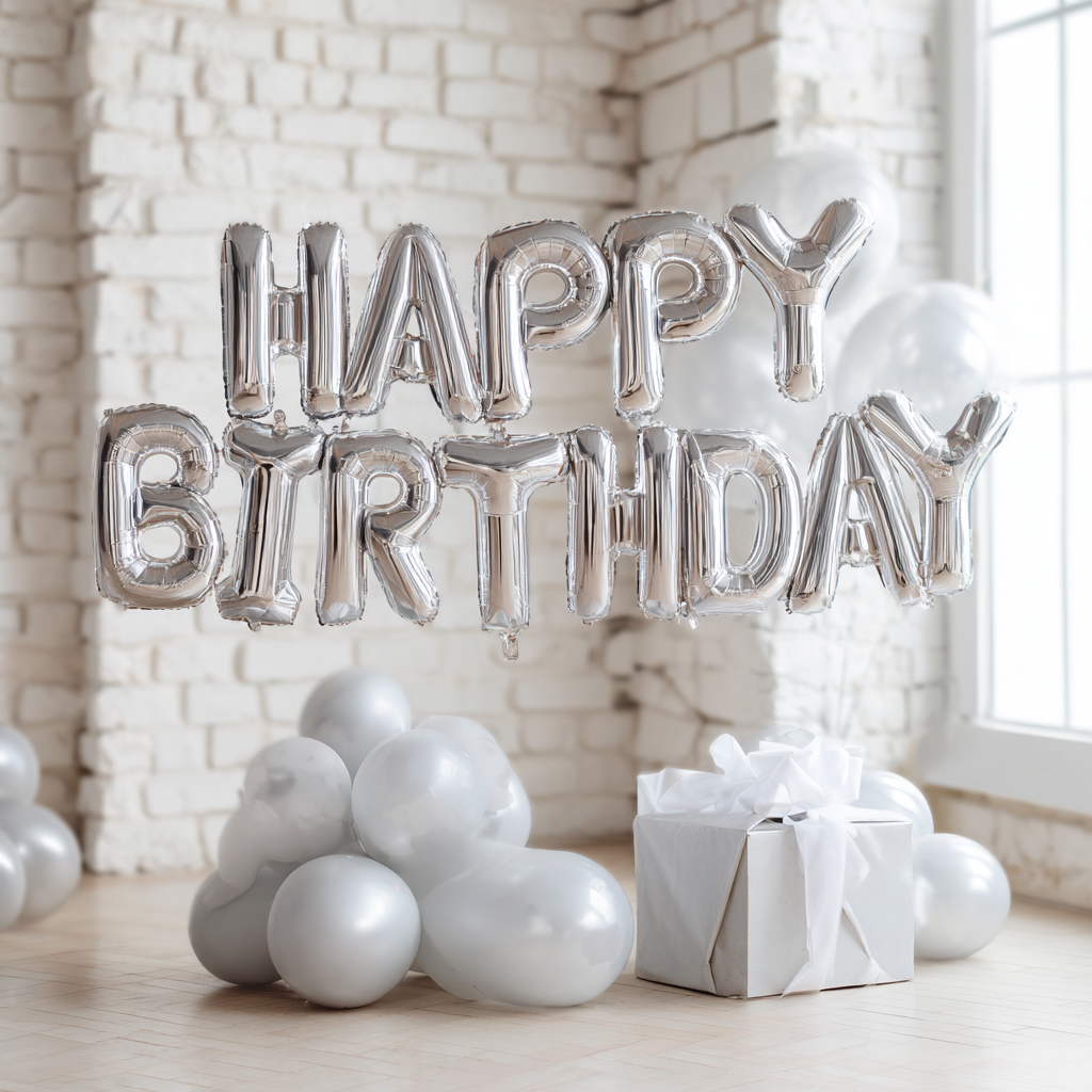 16" Mini Silver Air Fill Letters