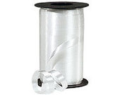 White Wide Curling Ribbon 3/8"x750' #301