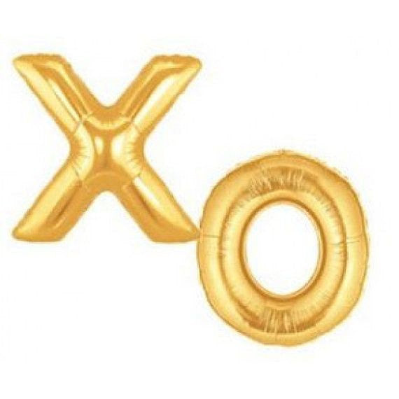 34" Large XO Gold Balloons Set