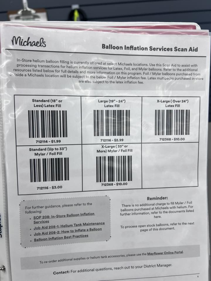 who inflates balloons with helium