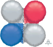 Magic Arch Balloons Red- Blue- Silver Large 29" #04796