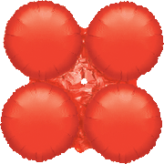 red magic arch balloons
