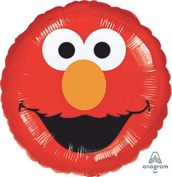 18" Elmo Smiles Head Helium Foil Balloon 1ct #08947