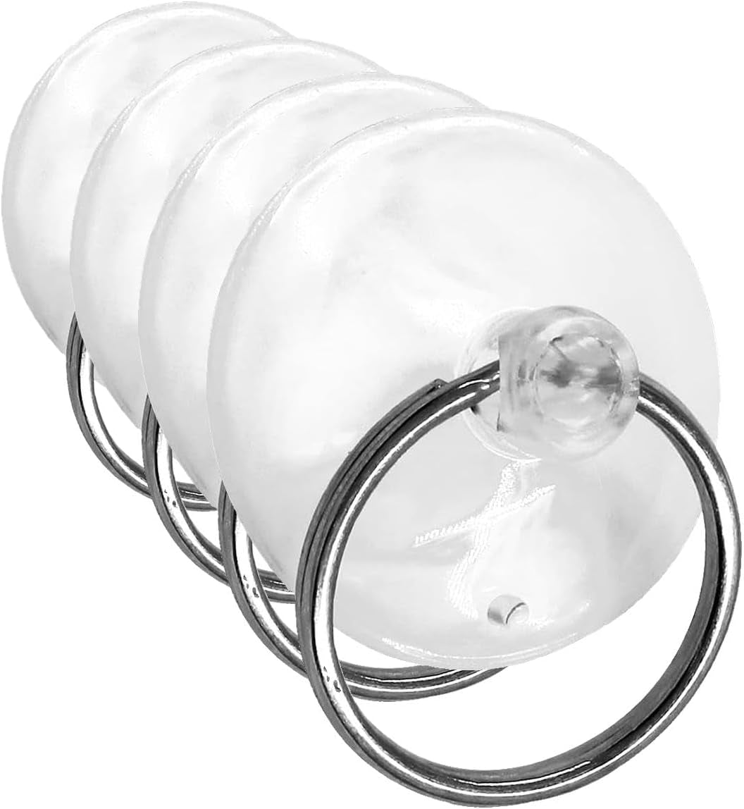 12-Piece Clear Suction Cup Set with Ring, 1.2" (30mm) PVC Sucker Pads
