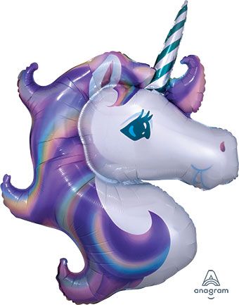 33" Pastel Unicorn Helium Foil Balloon #099001