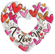 9" Mini I Love You Trendy Hearts Heart Shaped Air Fill Only (5 Pack) #15989