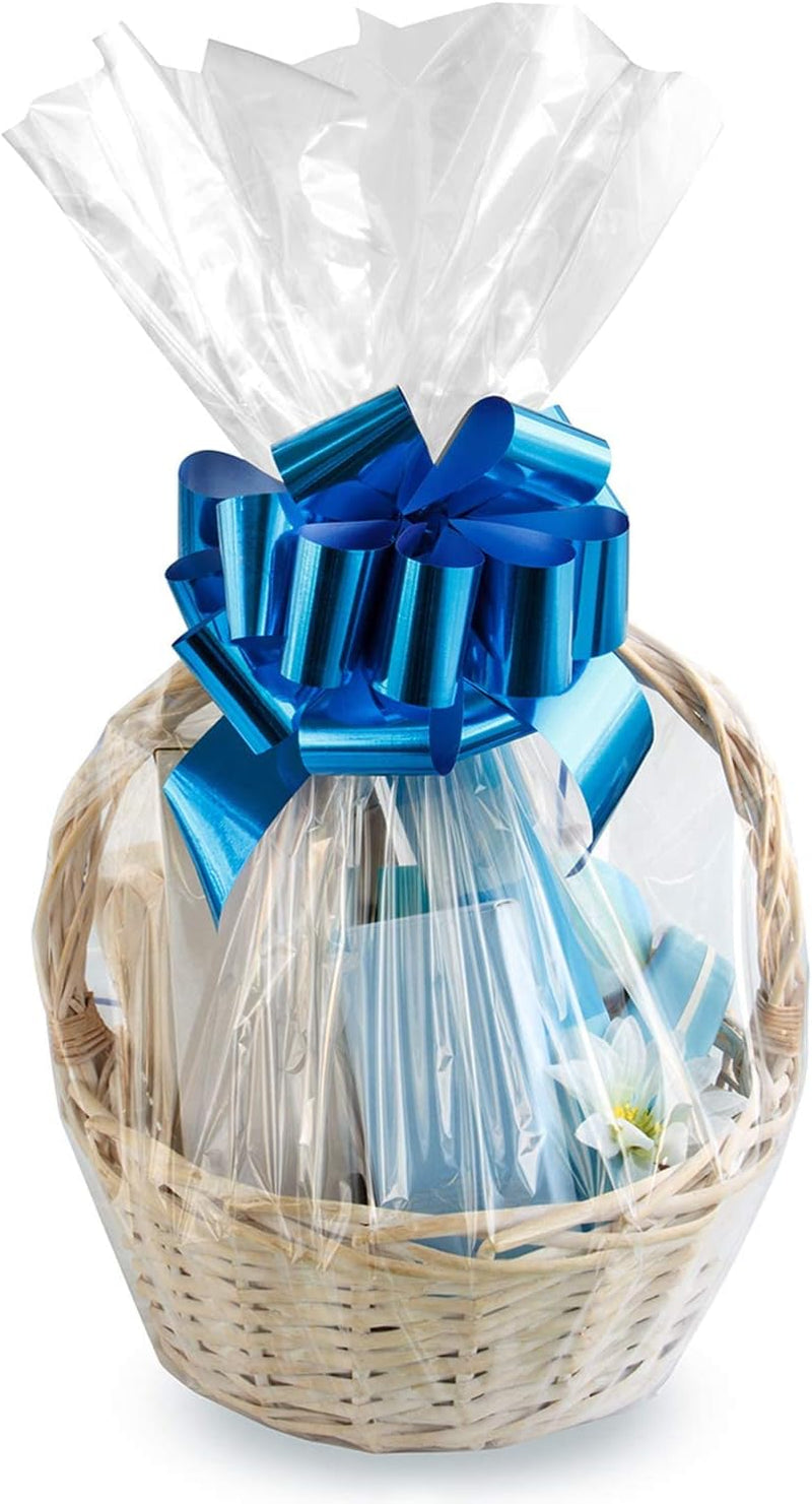 Cellophane Bags for Gift Baskets 16X24 Inches 5Pcs | Clear Cellophane Gift Bags (No Bow or Ribbon Included)