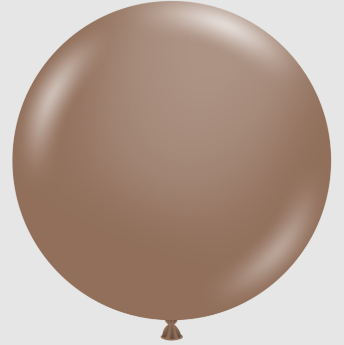 11" Tuf-Tex Cocoa Brown Latex Balloons 100ct #10042
