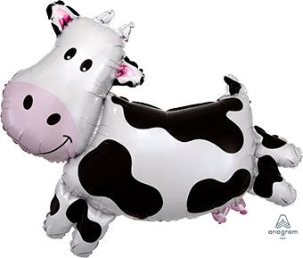 30" Large Cow Shape Helium Foil Balloon #11063