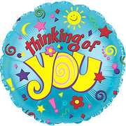 18" Thinking Of You Sun Helium Balloon (5 PACK) #114000