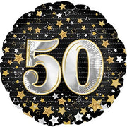 18" Happy 50th Birthday Balloons Shape Helium Foil Balloon (5 Pack)#114393