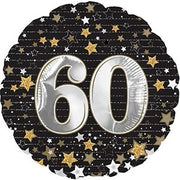 18" Happy 60th Anniversary Balloons Shape Helium Foil Balloon (5 Pack) #114394-A