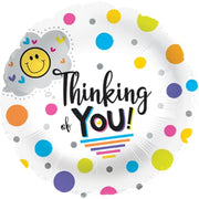 18" Thinking Of You Smiley Dots Helium Balloon (5 PACK) #114539