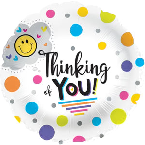 9" Thinking Of You Dots AIR FILL ONLY Foil Balloon (5 PACK) #124539