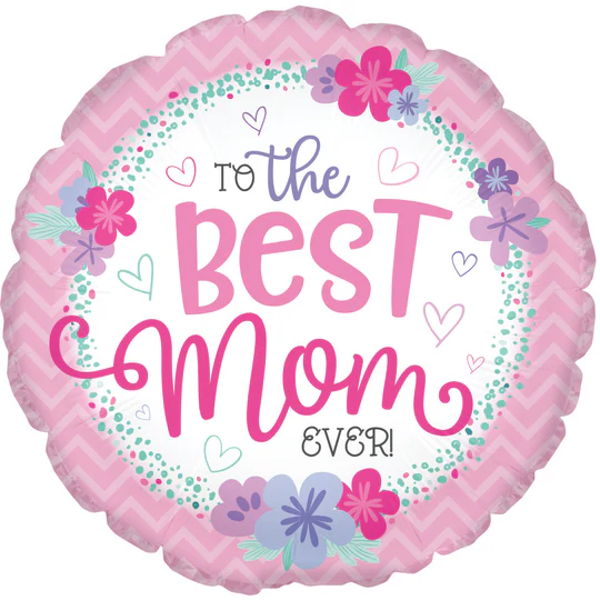 18" To the Best Mom Helium Foil Balloons (5 Pack) #114564