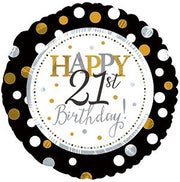 18" Happy 21st Birthday Helium Foil Balloon (5 Pack) #117801