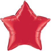 36" Qualatex Ruby Red Foil Star Foil Balloon 1ct #12605