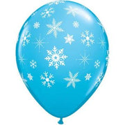 11" Qualatex SNOWFLAKES AND SPARKLES 50ct #40573