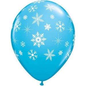 11" Qualatex SNOWFLAKES AND SPARKLES 50ct #40573