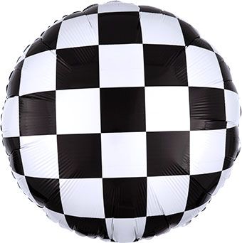 18" Checkerboard Design Helium Foil Balloon (5 pack) #13955