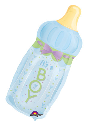 31" Jumbo It's a Boy Baby Bottle Helium Foil Balloon 1ct #14254