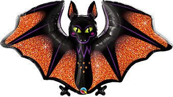 50" Large Glitzy Glam Bat Shape Helium Foil Balloon 1ct #14878