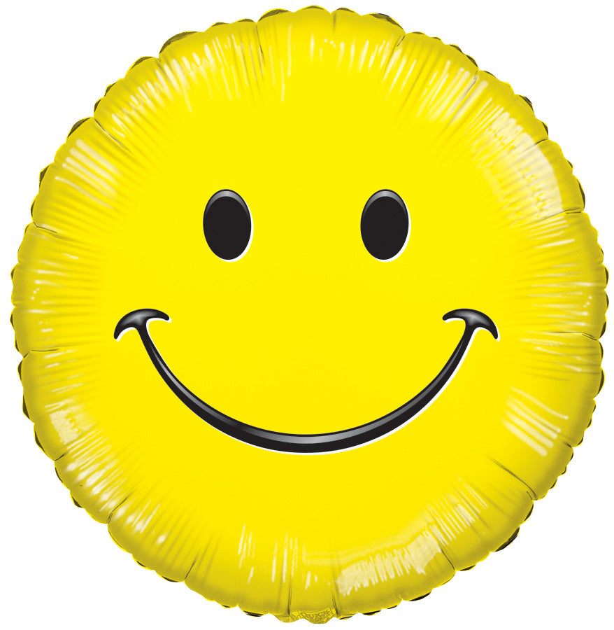 9" Smile Face Mini Air Fill Only Foil Balloon (5 PACK) #15020-09