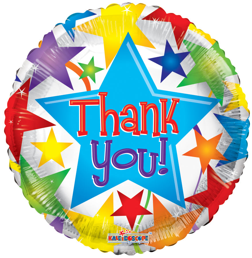 18" Thank You Stars Helium Foil Balloons (5 PACK) #15029-18