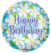 18" Happy Birthday Daiseys Helium Foil Balloon (5 Pack) #15054