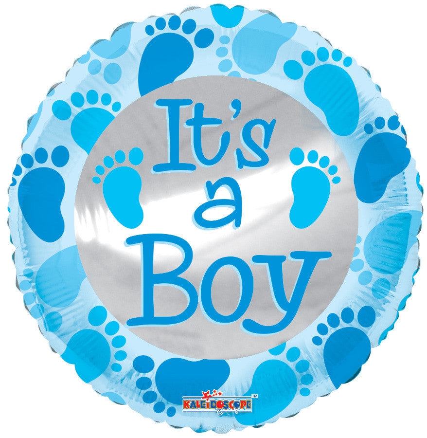 baby boy foot prints blue