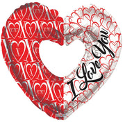 9" Mini ILY & XOXO Heart Shape Air Fill Only (5 Pack) #15198-09