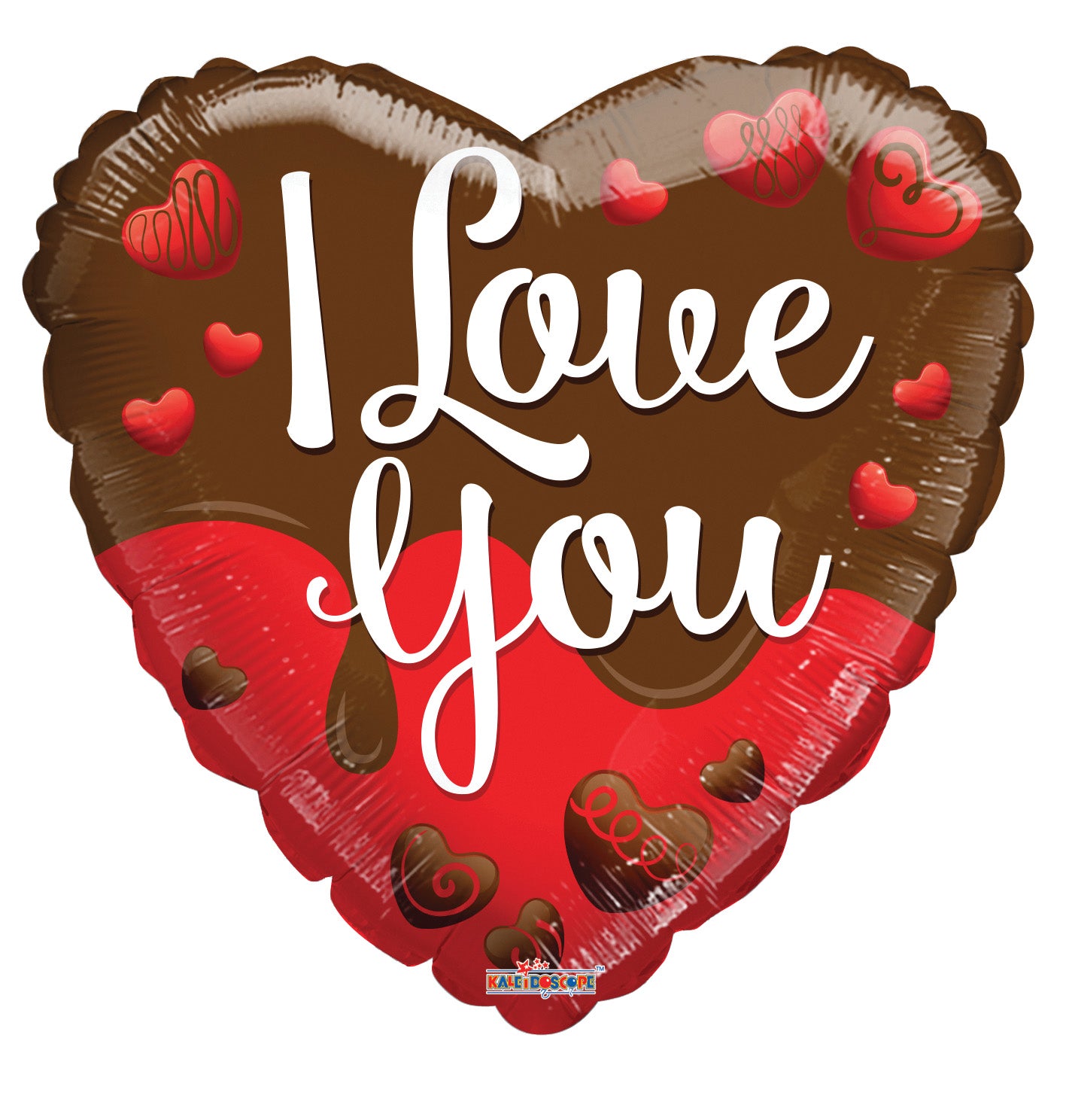 18" I Love You Heart Shape Chocolate Helium Foil Balloon (5 Pack) #15201-18