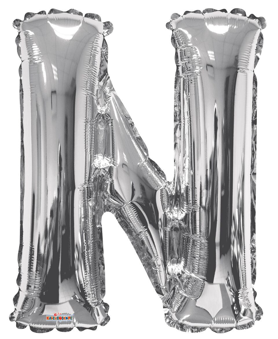 34" Silver Letter N Balloon #15243-34S