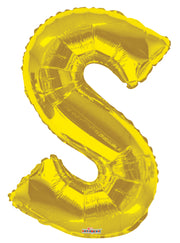 34" Gold Letter S Balloon #15278-34S