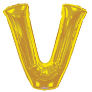 34" Gold Letter V Balloon #15281-34S
