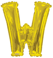 gold letter w balloon