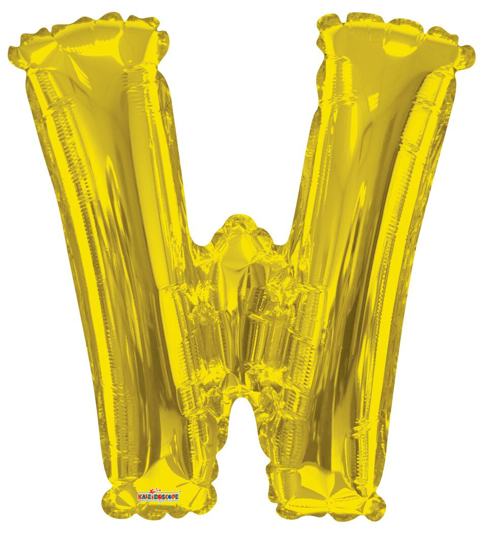 gold letter w balloon
