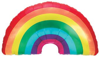 36" Colorful Rainbow Shape Helium Foil Balloon #15351