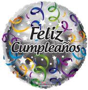 18" Spanish Birthday Feliz Cumpleanos! Helium Foil Balloons (5 PACK) #15359