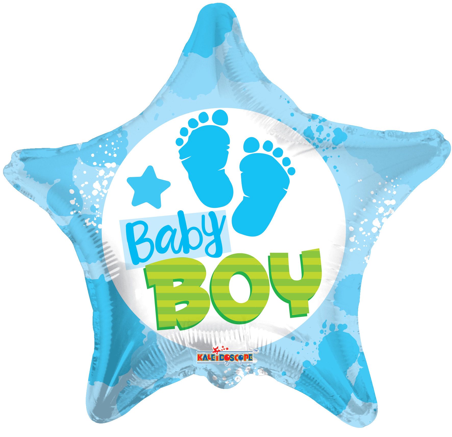 18" Baby Boy Star Shape Helium Foil Balloon (5 PACK) #15378