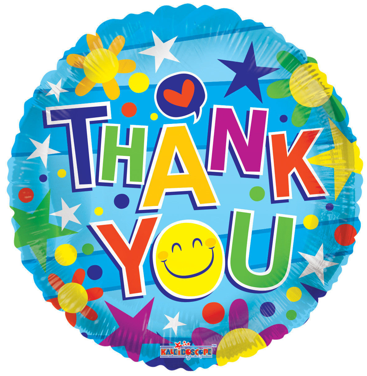 18" Thank You Smiley Helium Foil Balloon (5 PACK) #15408