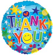 18" Thank You Smiley Helium Foil Balloon (5 PACK) #15408