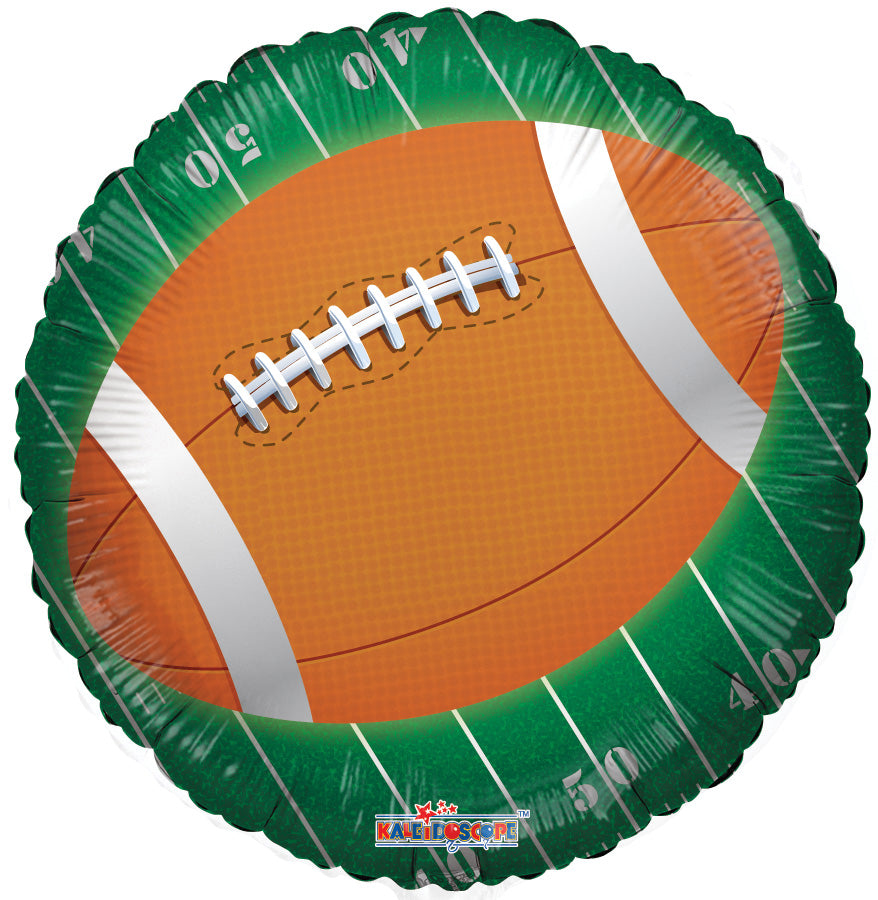 18" Football on Field Helium Foil Balloons (5 Pack) #15416