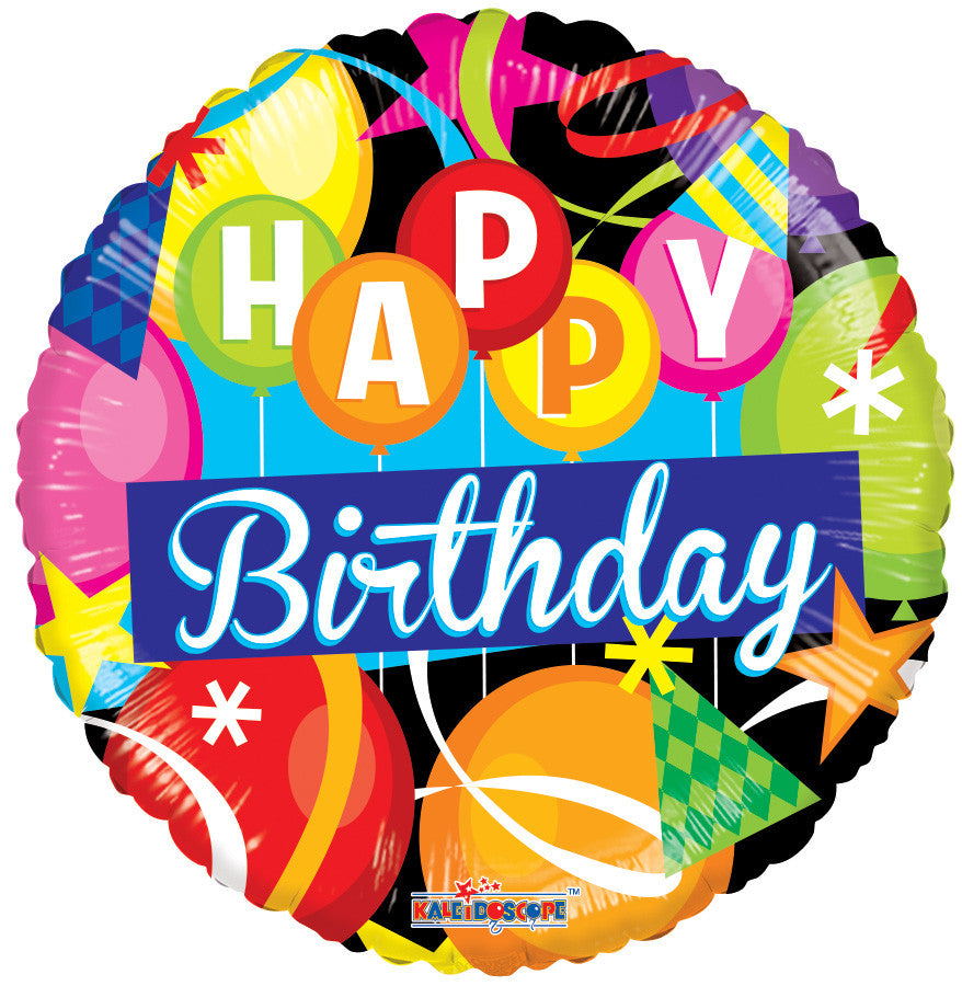 9" Mini  Birthday Multi Balloons Shape Air Fill Only Foil Balloon (5 PACK) #15432-09