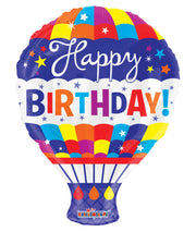 18" Happy Birthday Hot Air Shape Balloons Helium Foil Balloon (5 Pack) #15454-18