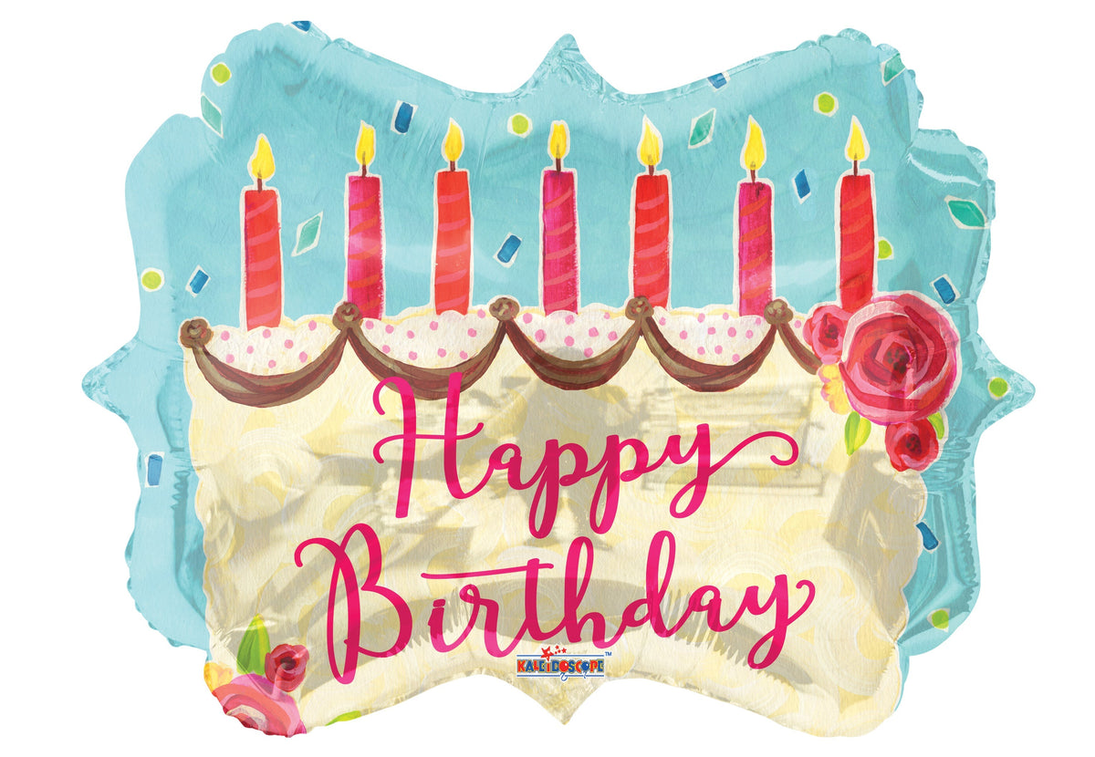 18" Happy Birthday Marquee Shape Helium Foil Balloon (5 Pack) #15455