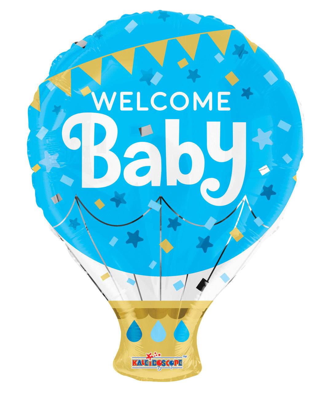 18" Welcome Baby Blue Shape Helium Foil Balloon (5 PACK) #15474