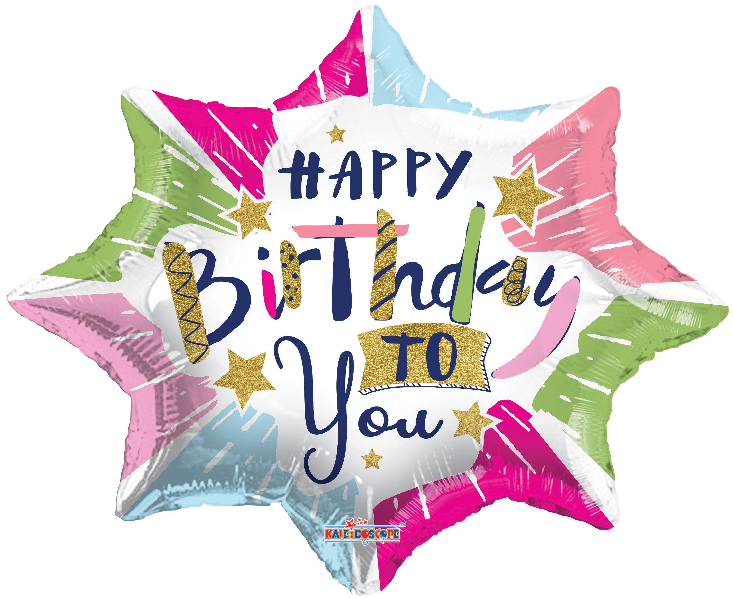 18" Happy Birthday Burst Helium Foil Balloons (5 PACK) #15485
