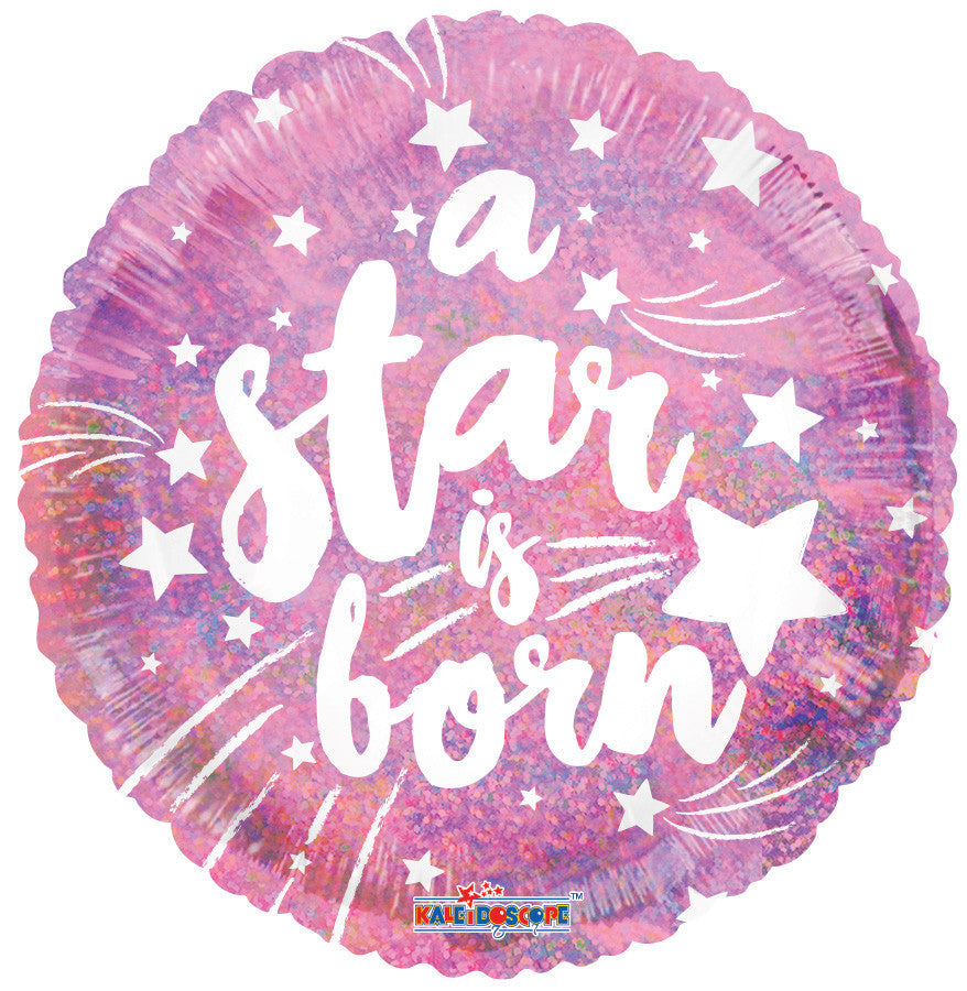 18" Star Is Born Pink Shape Helium Foil Balloon (5 PACK) #15493